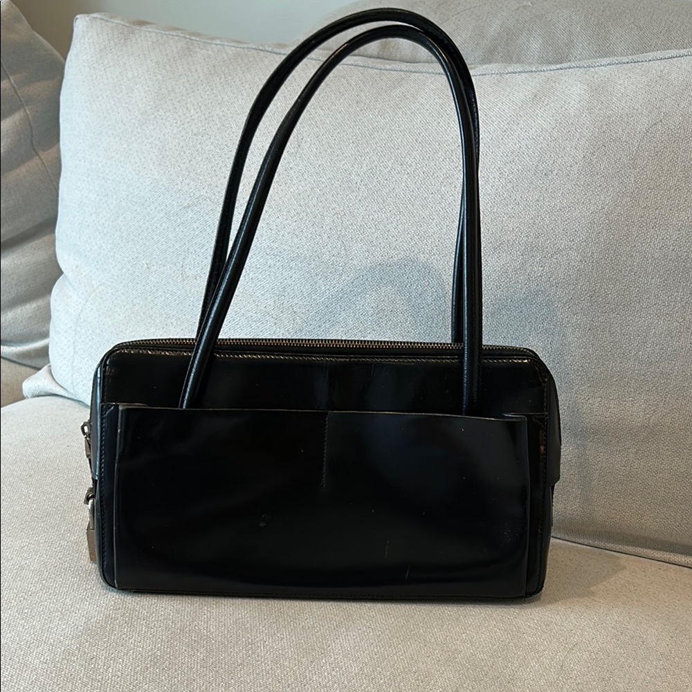 Bally Vintage East West Black Shoulder Bag